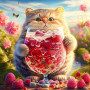 Kit de peinture par numero - Gourmand Tableau Félin Fruité