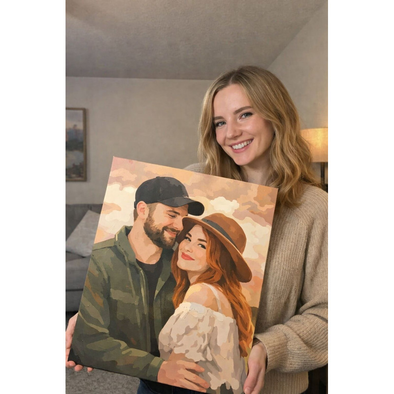 Contenu complet du kit Personnalisé — votre photo en tableau