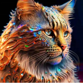 Kit de peinture par numero - Majestueux Tableau Félin Mystique