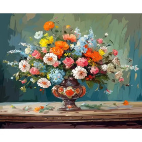 Kit de peinture par numero - Fleurs Majestueux