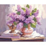 Kit de peinture par numero - Lilas Enchanteur Tableau Bouquet Printanier