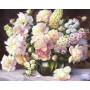 Kit de peinture par numero - Bouquet de Fleurs Pastel : Éclat Romantique et Douceur