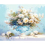 Kit de peinture par numero - Bouquet Céleste de Fleurs Blanches