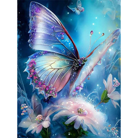 Kit de peinture par numero - Kit "Papillon Céleste" Tableau Numéroté Féerique