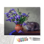 Contenu du kit - Kit Chat Persan et Iris | Tableau DIY Facile et Relaxant