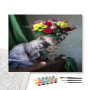 Contenu du kit - Kit Chat Persan et Bouquet Multicolore