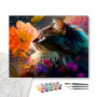 Contenu du kit - Chat Fleuri Tableau Félin Enchanteur
