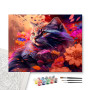 Contenu du kit - Chat Fleuri Cosmique Tableau Félin Envoûtant