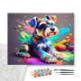 Contenu du kit - Schnauzer Arc-en-Ciel : Style Pop Art