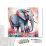 Contenu du kit - Maman Éléphant et son Éléphanteau Arc-en-ciel