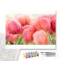 Contenu du kit - Peinture par Numéros Jardin de Tulipes sous le Feuillage