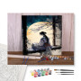 Geisha à la Fenêtre Nocturne - peinture par numero