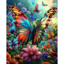 Kit de peinture par numero - Duo de Papillons Exotiques