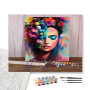 Portrait Floral Enchanté - peinture par numero