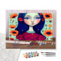 Muse aux Coquelicots - peinture par numero