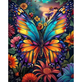 Kit de peinture par numero - Papillon Kaléidoscope