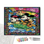 Vitrail Mickey, Minnie et Pluto - peinture par numero