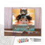 Fillette Curieuse et Son Chat Complice - peinture par numero
