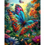 Kit de peinture par numero - Papillon Rainbow