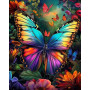 Kit de peinture par numero - Papillon Psychédélique