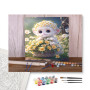 Petit singe fleurs printemps mignon - peinture par numero