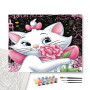 Contenu du kit - Chat Blanc aux Fleurs Toile Disney Officielle