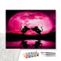 Lever de Lune Rose - peinture par numero