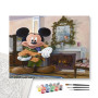 Kit Mickey dans un Intérieur Chaleureux - peinture par numero
