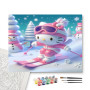 Hello Kitty Ski Rose - peinture par numero