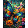 Kit de peinture par numero - Papillon Tropical Tableau Exotique