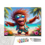 Singe Tropical en Vacances - peinture par numero