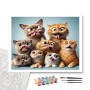 La Bande de Chats Loufoques - peinture par numero