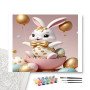 Contenu du kit - Lapin de Pâques Chic : Or et Douceur