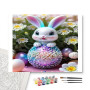 Lapin Mignon et son Œuf de Pâques aux Perles Fleuries - peinture par numero