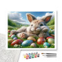 Contenu du kit - Lapin Rêveur de Pâques Allongé dans l'Herbe