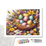 Panier d'Œufs de Pâques et Oiseaux du Printemps - peinture par numero