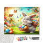 Lapin de Pâques aux Paniers Enchantés et Papillons - peinture par numero