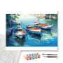 Contenu du kit - Barques Bleues sur l'Eau Turquoise
