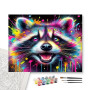 Contenu du kit - Raton Laveur Pop Art Multicolore