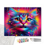 Contenu du kit - Chat Pop Art Arc-en-Ciel