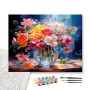 Contenu du kit - Bouquet de Fleurs en Vase de Cristal