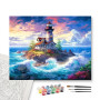 Le Phare des Flots Déchaînés - peinture par numero