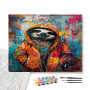 Paresseux Graffiti Street Art - peinture par numero