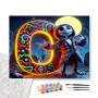 Halloween Jack et le Cercle Cosmique aux Lumières Néon - peinture par numero