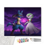 Lucario et Gardevoir : L'Union Magique sous les Étoiles - peinture par numero