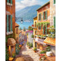 Kit de peinture par numero - Ruelle Pittoresque au Bord du Lac