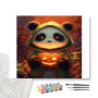 Contenu du kit - Panda d'Halloween Gardien de la Lanterne