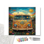 Contenu du kit - Combi VW Hippie Peace & Love
