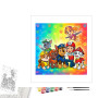 Contenu du kit peinture par numero La Pat Patrouille