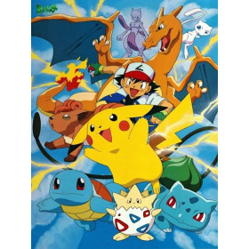 Peinture par Numéro Sacha, Pikachu et ses Pokémon de Légende